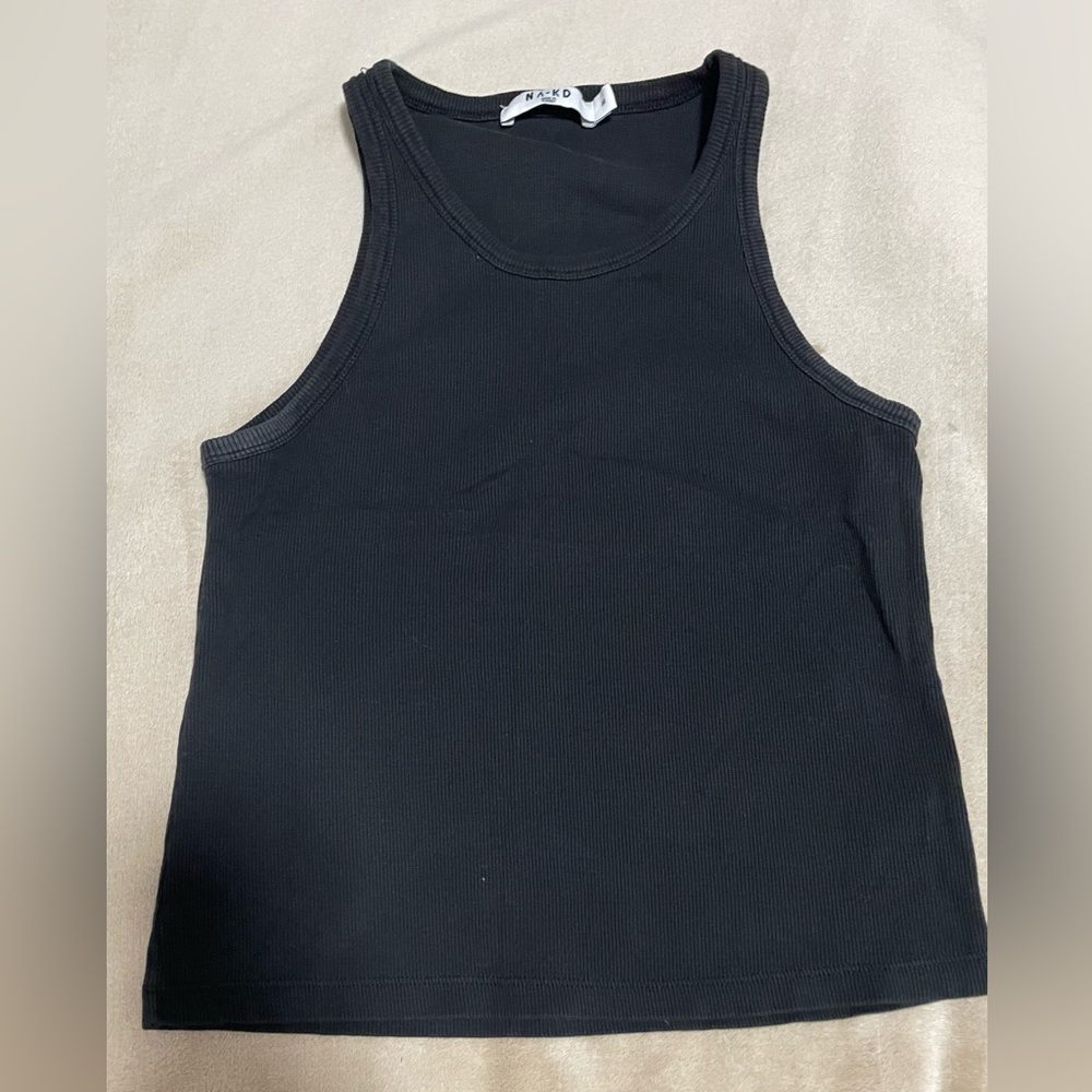 Na-kd Ribbed Tank Black